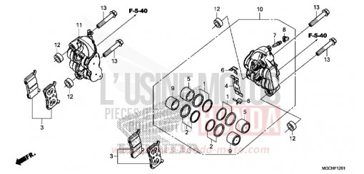 FRONT BRAKE CALIPER (CB1100NA/NAD) CB1100NAH de 2017